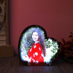 Personalised heart  shaped led lamp